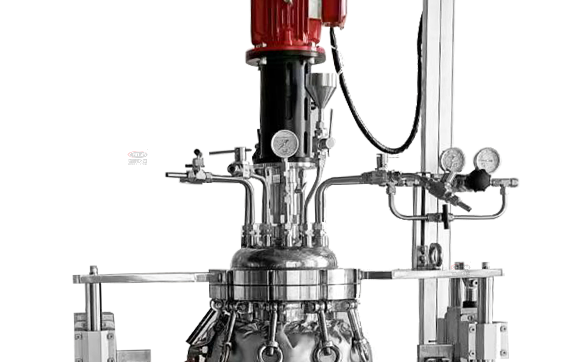 霍桐29升上下法兰快开结构聚合反应釜实拍图